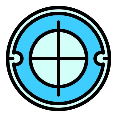 Kanalizasyon simgesi renk ana hatlarını onar