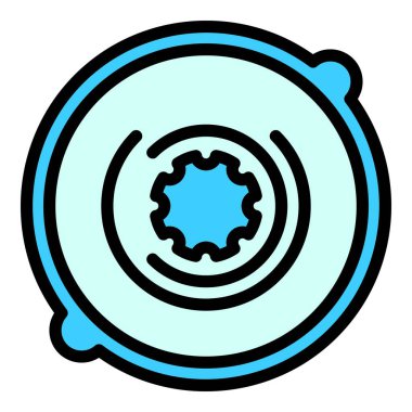 Hijyenik rögar ikonu renk ana hatları vektörü