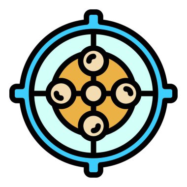 Ayırıcı rögar simgesi renk ana hatları vektörü