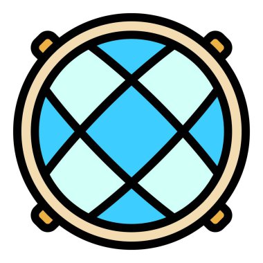 Kanalizasyon simgesini koruma rengi ana hatları vektörü