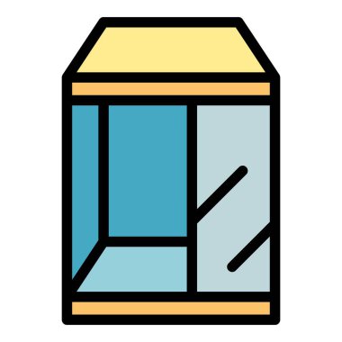 Duş simgesi rengi dış hat vektörü