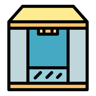 Duş kabini renk ana hatları vektörü