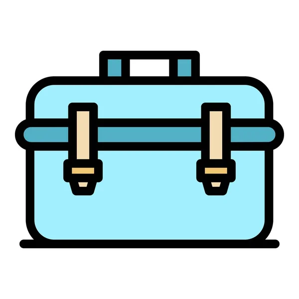 Builder tool box icon color outline vector — 스톡 벡터