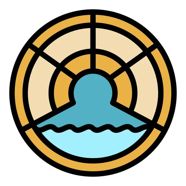 Sewer icon color outline vector — 스톡 벡터