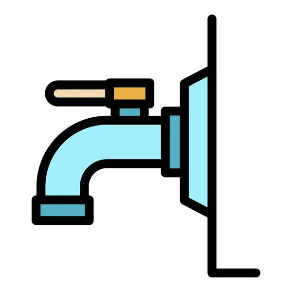 Tap pipe icon color outline vector — 图库矢量图片