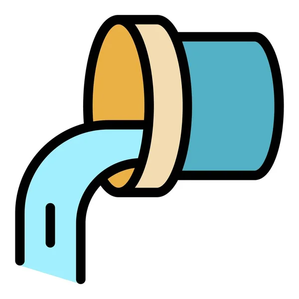 Factory wastewater icon color outline vector — стоковый вектор