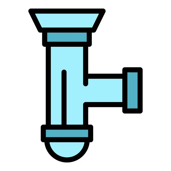 Drain pipe icon color outline vector — ストックベクタ