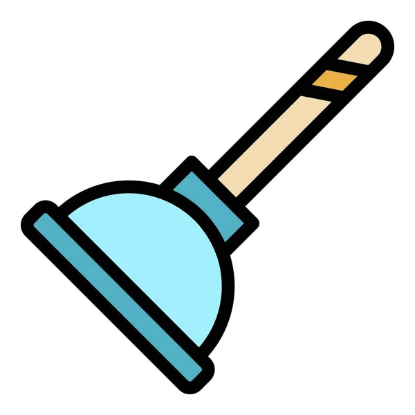 Rubber plunger icon color outline vector — Stock vektor