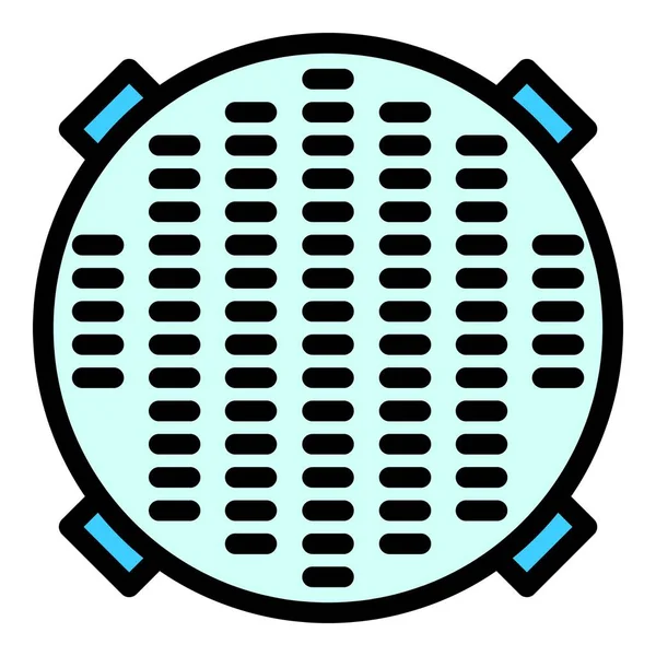 Tuvalet kapağı simgesi renk ana hatları vektörü