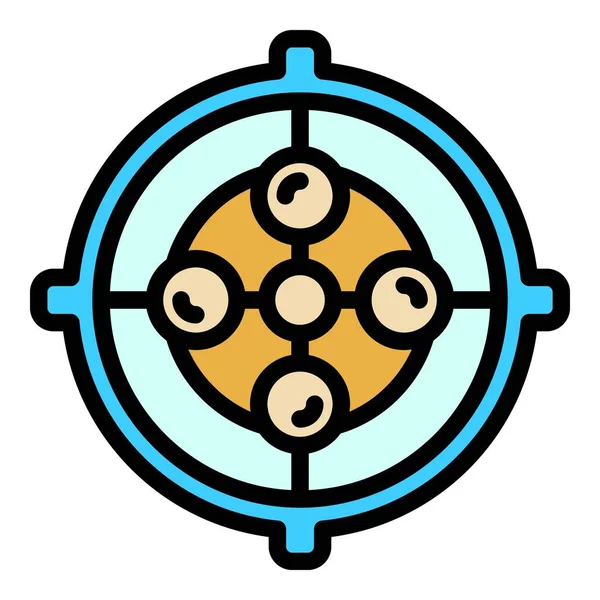 Separative manhole icon color outline vector — Vetor de Stock