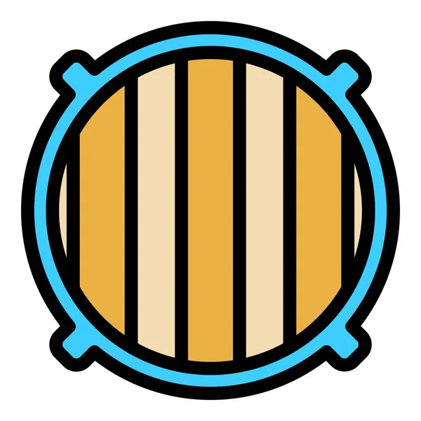 Manhole lid icon color outline vector — 图库矢量图片