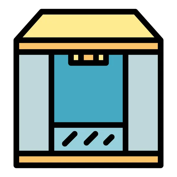 Cabina de ducha icono color contorno vector — Archivo Imágenes Vectoriales