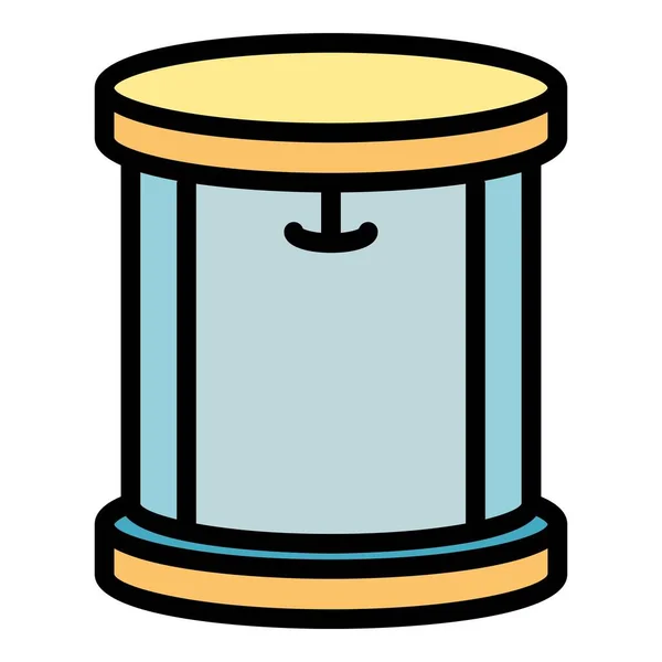 Round shower cabin icon color outline vector — 스톡 벡터