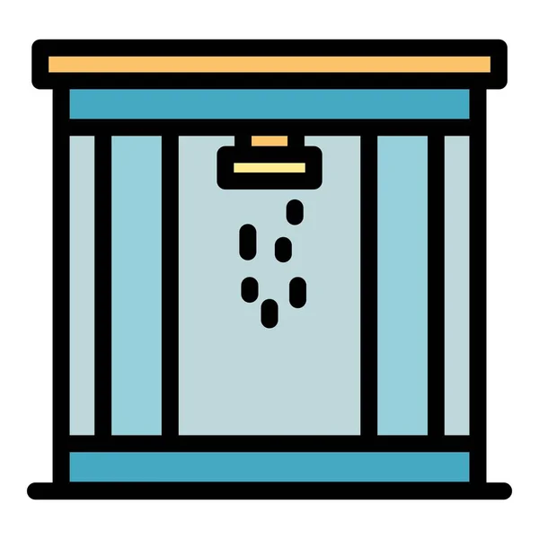Bathroom stall icon color outline vector — стоковый вектор