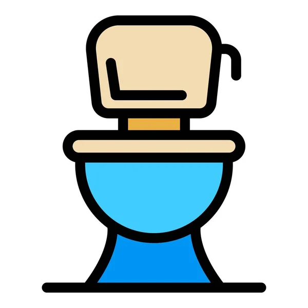 Toilet pictogram kleur omtrek vector — Stockvector