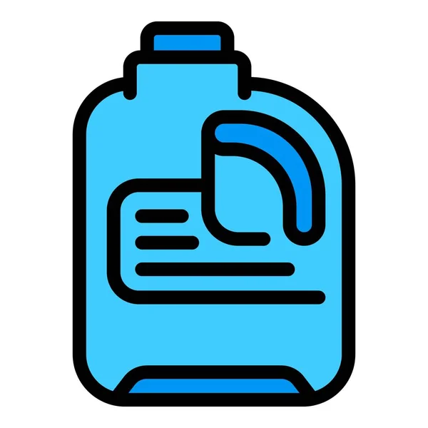 Toaletní čistič láhev ikona barva obrysu vektor — Stockový vektor