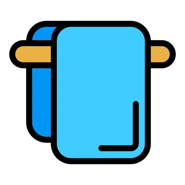 Toilet bath towel icon color outline vector — стоковый вектор