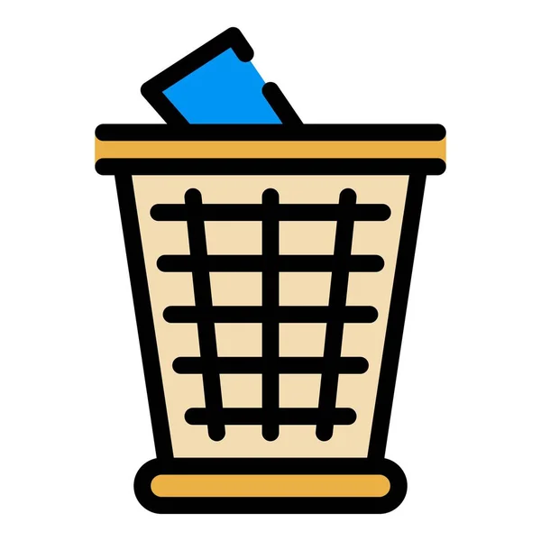 Toilet recycle bin icon color outline vector — Stock Vector