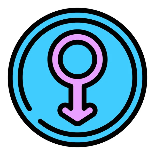 Gender wc man sign icon color outline vector — ストックベクタ