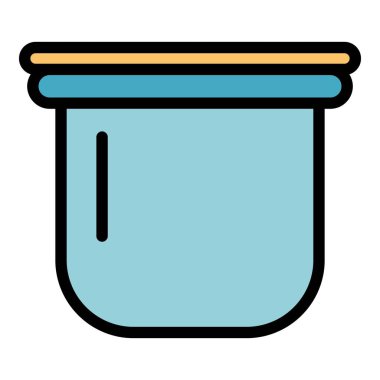 Cappuccino kapsül simgesi renk dış hat vektörü