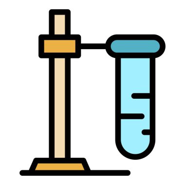 Analiz simgesi renk özet vektörü ile test tübü