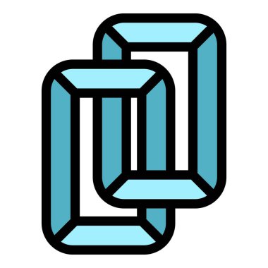 Zincir simgesi rengi dış hat vektörü