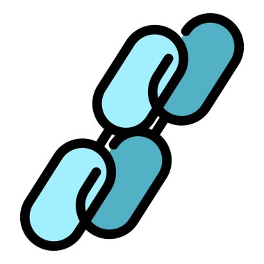 Bağlantı zinciri renk dış hat vektörü