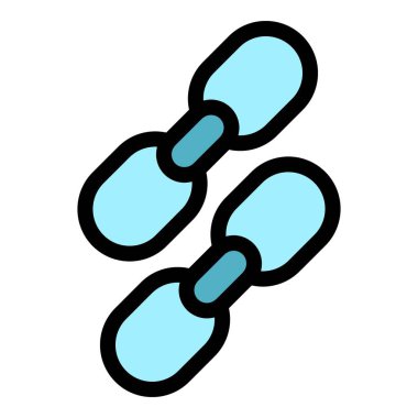 Bağlantı simgesi renk dış hat vektörü ekle