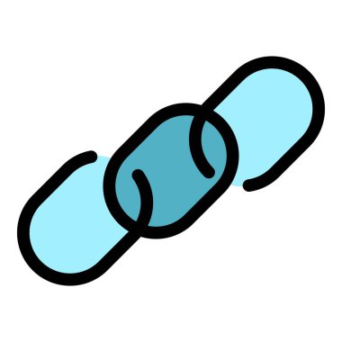 Url zincir linki renk dış hat vektörü