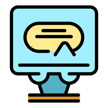 Bağlanma işi simgesi renk ana hatları vektörü