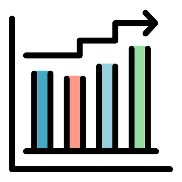 Graph property investments icon color outline vector — 图库矢量图片