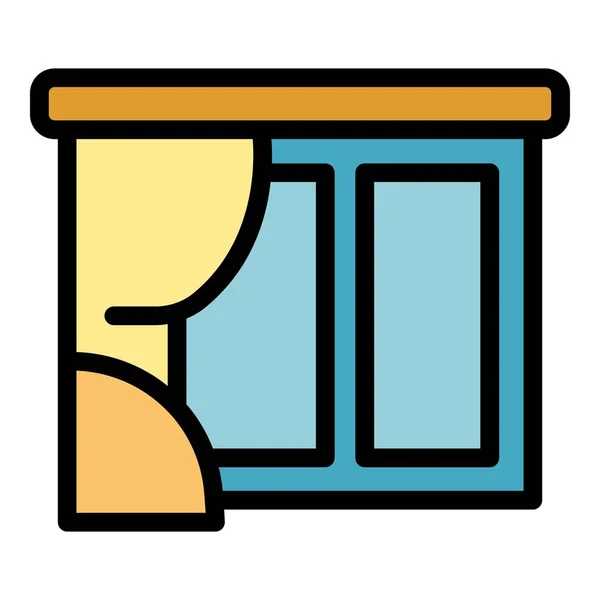Window house property investments icon color outline vector — ストックベクタ