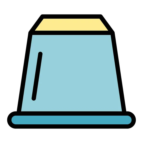 Coffee flavor capsule icon color outline vector — Stock Vector
