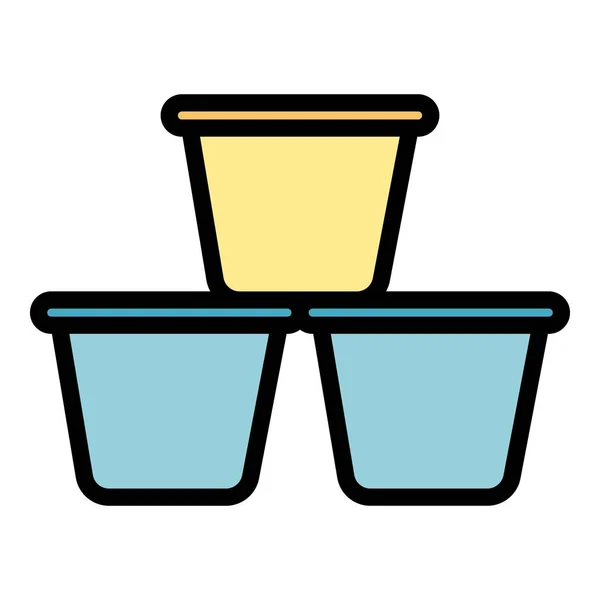 Roasted coffee pods icon color outline vector —  Vetores de Stock