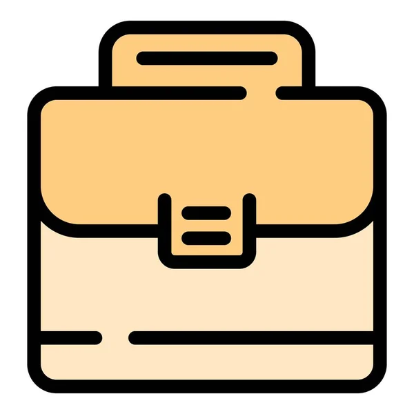 Authority suitcase icon color outline vector — Vetor de Stock