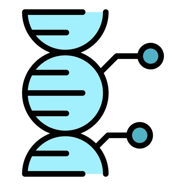 Vektor garis luar warna ikon genom - Stok Vektor