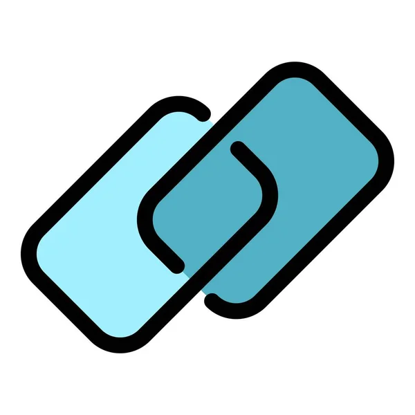 Share chain link icon color outline vector — стоковый вектор