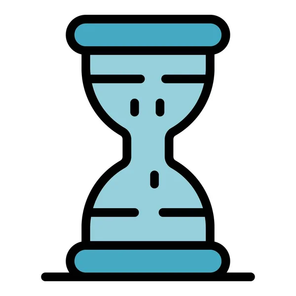 Sable icône horloge couleur contour vecteur — Image vectorielle