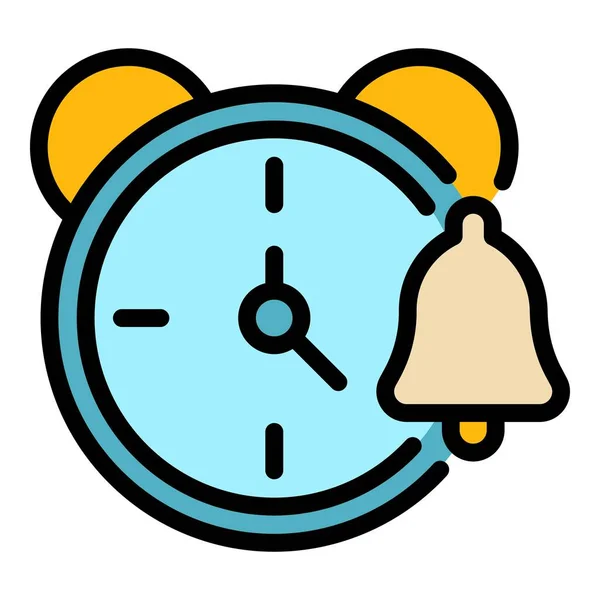 Time alarm icon color outline vector — Stock Vector