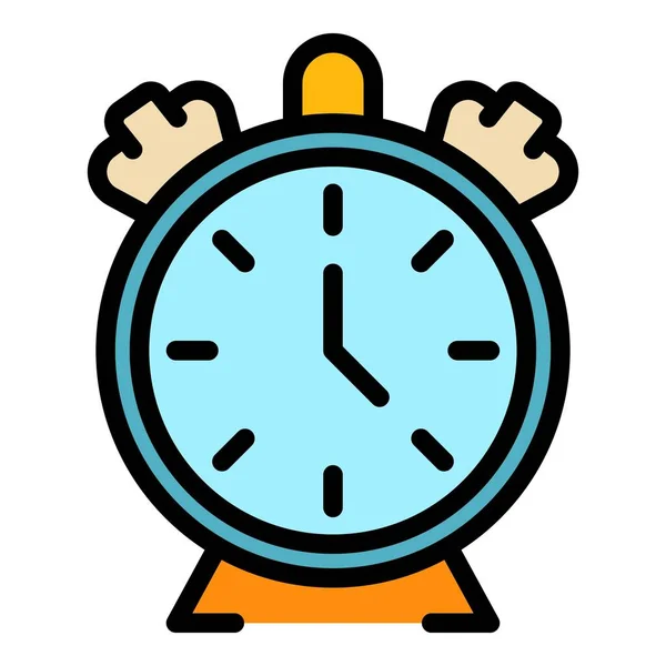 Tableau horloge icône couleur contour vecteur — Image vectorielle
