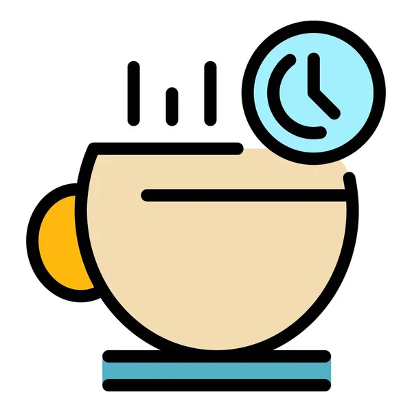 Coffee break icon color outline vector — стоковый вектор