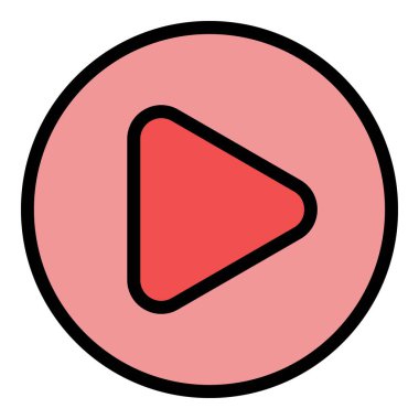 Youtube abone simgesi renk ana hatları vektörü