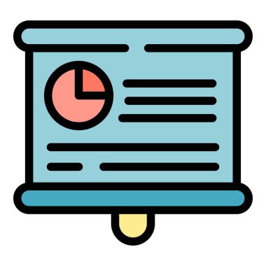 Proje raporu renk ana hatları vektörü