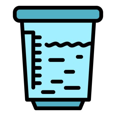 Gıda hazırlama simgesi renk ana hatları vektörü