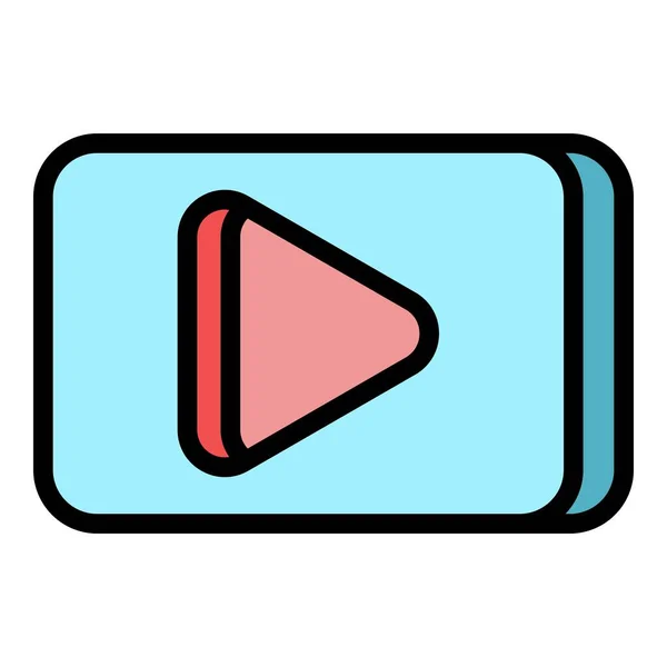Subscribe channel icon color outline vector — Wektor stockowy