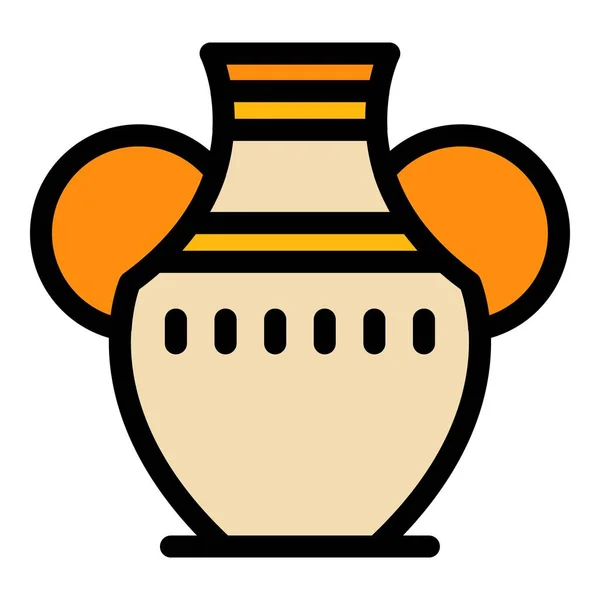 Amphora icon color outline vector — Stock vektor