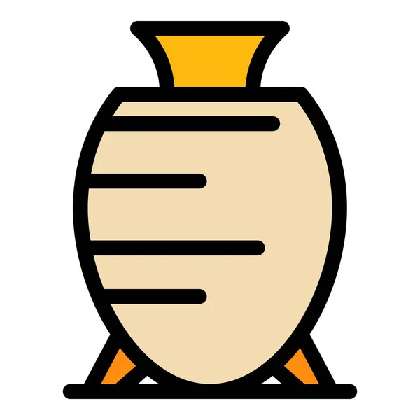 Culture amphora icon color outline vector — Wektor stockowy