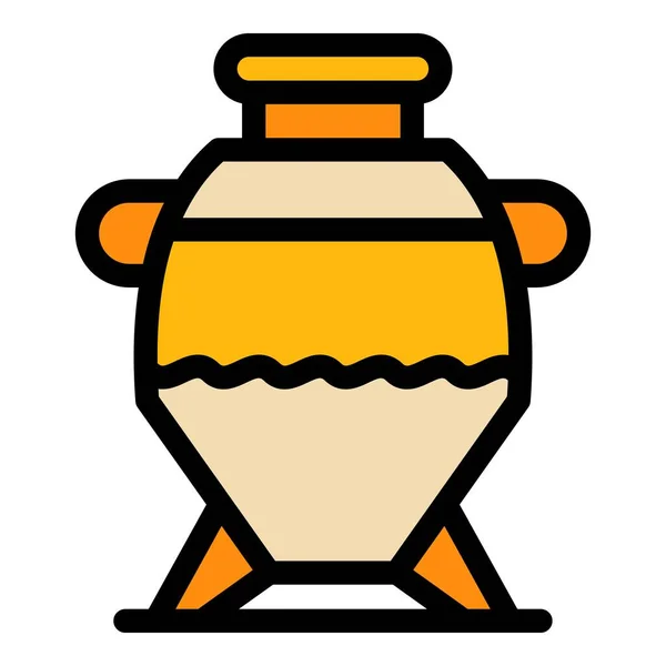 Craft amphora icon color outline vector — Wektor stockowy