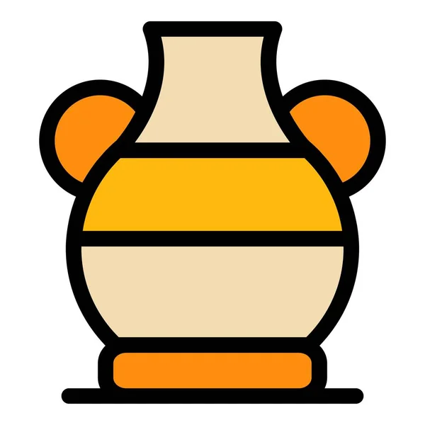 Sculpture amphora icon color outline vector — Wektor stockowy