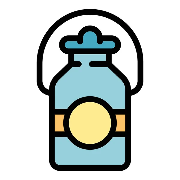 Milk gallon icon color outline vector — стоковый вектор